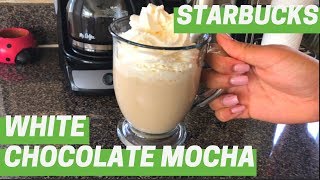 DIY Starbucks White Chocolate Mocha  Super Easy [upl. by Ainala]