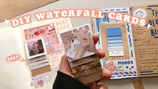 how to make waterfall cards 🌸 an EASY diy tutorial  super aesthetic ✨ [upl. by Wehttam620]