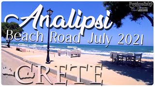 🇬🇷Crete Analipsi Beach Road Trip July 21 Greece  Kréta Analipsi cesta popri pobreží leto júl 2021 [upl. by Euseibbob]