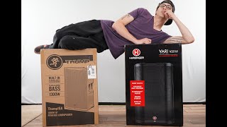 Harbinger V2315 VS Mackie Thump 15A Unboxing  Review  Teardown [upl. by Fleck855]