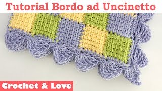 Tutorial bordo ad uncinetto  FACILE e RAPIDO [upl. by Masha720]