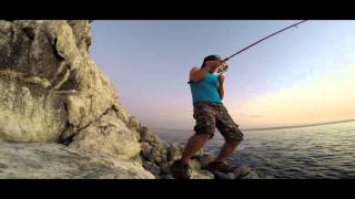 Pesca de Cabrillas  SpinRock  Copiapó Chile verano 2015 [upl. by Adnawad]