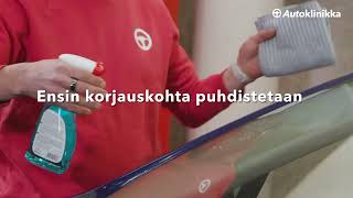 Autoklinikka  tuulilasin kiveniskemän korjaus [upl. by Jorgenson]