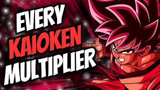 Every Kaioken Multiplier in Dragon Ball [upl. by Robbin]