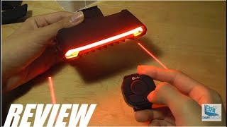 REVIEW Meilan X5 Smart Bike Light Laser  LED Turn Signals [upl. by Tzong644]