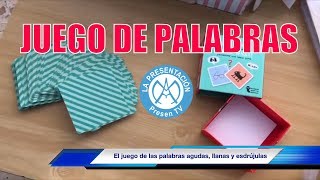 🆎 El JUEGO de las PALABRAS agudas llanas y esdrújulas [upl. by Gilda496]