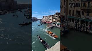 Venice Grand Canal view from the Rialto Bridge  Ponte di Rialto Bridge Canal View Venice Italy [upl. by Aytnahs]