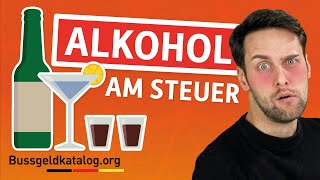 Alkohol am Steuer 🍺 Strafe und Promillegrenze  bussgeldkatalogorg [upl. by Gytle]