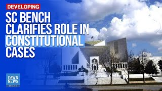 Pakistan’s Supreme Court Bench Defines Role in Constitutional Cases  Dawn News English [upl. by Meirrak344]