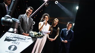 FIDE World Championship Match 2023  Opening Ceremony Highlights [upl. by Lehsar420]