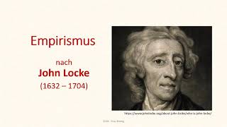 Philosophie  Empirismus nach John Locke [upl. by Nattirb505]