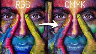 How to Convert RGB to CMYK in Photoshop [upl. by Ahsilad]