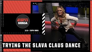 Karyn Bryant and Laura Sanko do their best Slava Claus impression  UFC Post Show [upl. by Illene]