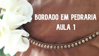 Aprenda a fazer um lindo BORDADO em blusinha Bordado em pedraria Aula 1  Lilian Moretto [upl. by Rumpf754]