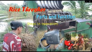 Rice Thresher I Parts and Function I steps to operate [upl. by Adnilrem]