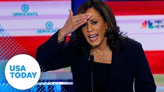 2020 Democratic debate Harris and Bidens heated exchange  USA TODAY [upl. by Imorej]