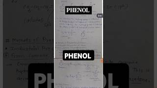 05 ALCOHOL AND PHENOL🔍 chemistry notes shorts shortvideo viralvideo ncert [upl. by Naleag]