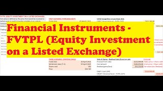 Financial Instruments  FVTPL Equity Investment on a Listed Exchange [upl. by Ahsenra487]