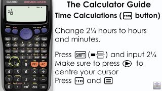 Time Calculations using Casio Calculator  Degrees Minutes amp Seconds button  DMS [upl. by Katie]