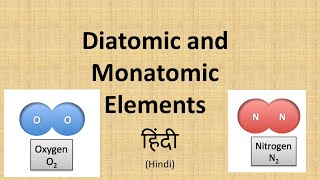 Diatomic And Monatomic elements in Hindi [upl. by Trill513]