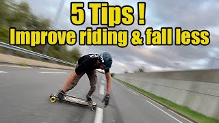 5 Tips to fall less and improve your electric skateboard riding [upl. by Micheil]