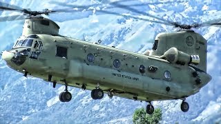 CH47F Chinook In Action • Fastest Military Transport Helicopter In The World [upl. by Truk]