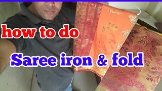 After drycleanwashing sparklepress diamond silk saree iron perfectly amp hindi tips [upl. by Essilem]