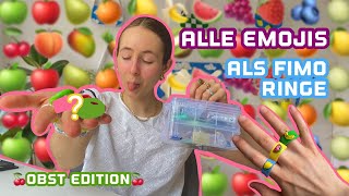 ✨ALLE Emojis als Fimo Ringe Obst Edition✨ [upl. by Odravde]