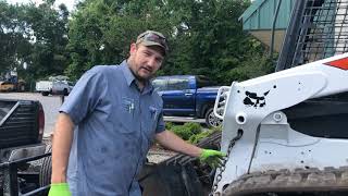 Pioneer Equipment Rentals  How to secure a bobcat on a trailer [upl. by Feodor975]