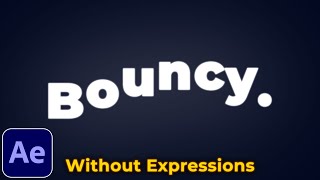 Text Bounce Effect Tutorial in After Effects  No Expressions [upl. by Annairdua]