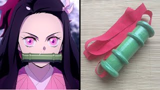 Making Nezukos Bamboo Muzzle  Demon Slayer Cosplay Prop Tutorial [upl. by Peppi]