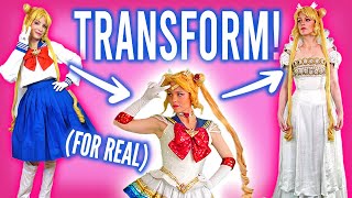 How I made 9 QUICK CHANGE Sailor Moon Transformation dresses [upl. by Akemahc]