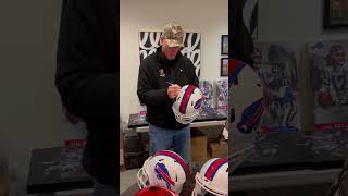 Buffalo Bills Hall of Famer Jim Kelly signing our full size helmet 🏈🔥 billsmafia buffalobills [upl. by Ailbert74]