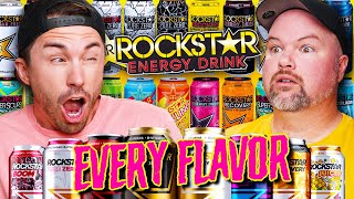 We Drink EVERY FLAVOR of ROCKSTAR ENERGY for the FIRST TIME  RANKED [upl. by Neumann]