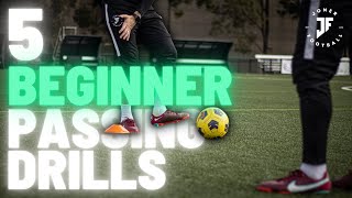 5 Beginner Passing Drills For Football  Soccer  Joner Football [upl. by Goodill]