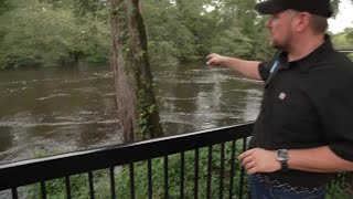 Lumber River in Major Flood Stage in Lumberton North Carolina [upl. by Masuh]