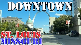 St Louis  Missouri  4K Downtown Drive [upl. by Aierb]