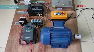 How to control a 3phase motor with PLC amp VFD  Delay program amp interlock [upl. by Llennej]