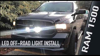 Installing LED OffRoad Lights Behind A Ram Grill [upl. by Ozner]