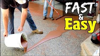 How to Resurface Concrete for Beginners Part 2 660 DIY Driveway repair  restoration project [upl. by Darach631]