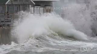 091623 Scituate MADrone Hurricane Lee Creates Massive Surf battering NE Coast with sound [upl. by Elraet]