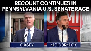 Recount in Pennsylvania US Senate race still unfolding [upl. by Black]