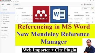 Referencing in Microsoft MS Word with New Mendeley Reference Manager [upl. by Gnaw472]