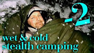 bivvi bag stealth camping in snow amp cold temperatures [upl. by Ennyl]