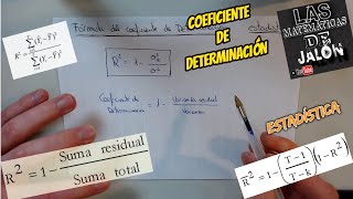 COEFICIENTE DE DETERMINACIÓN  FORMULA  Explicación Fácil y practica [upl. by Jilly]