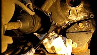 GM 22L Ecotec timing chain replacement 03 Cavalier part 2 Removing crank bolt and timing cover [upl. by Syla]