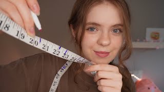 ASMR Measuring You Roleplay 📏 Drawing on your face [upl. by Nyltac]