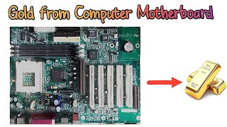 Gold Recovery from Computer Motherboards [upl. by Sdlonyer589]