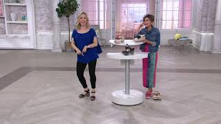 Clarks Leather Wedge Sandals  Maritsa Janna on QVC [upl. by Uuge]