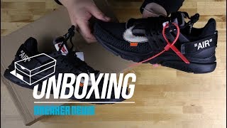 Off White Nike Presto “Black” Unboxing  Review [upl. by Ever244]